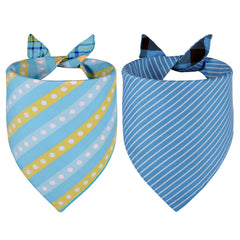 Bandana Agroon azul a cuadros dorso, reversibilidad para distintos estilos