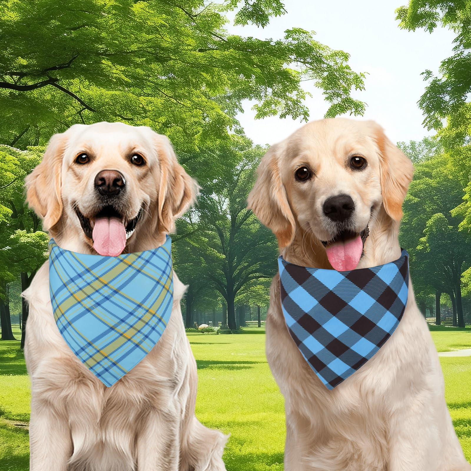 Bandana Agroon azul rayas dorso, complemento ideal para paseos