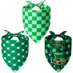 Bandana perro doble cara verde, opción reversible para distintos looks.