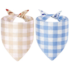 Bandana Agroon de doble cara, combina cuadros y flores para cualquier ocasión.