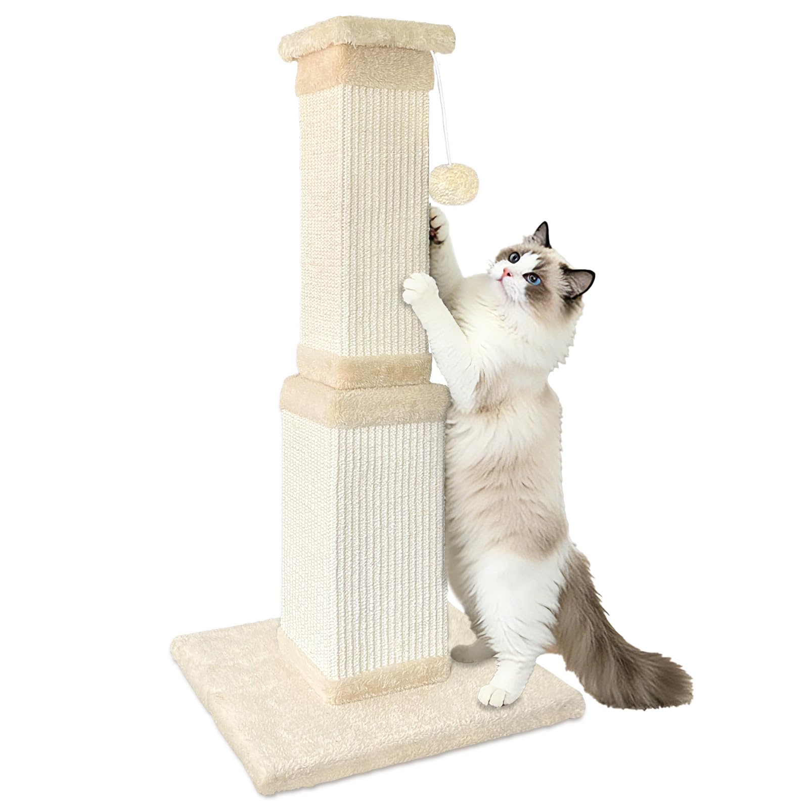 AGYM poste rascador alto para gatos grandes, ideal para estirarse sin dañar muebles