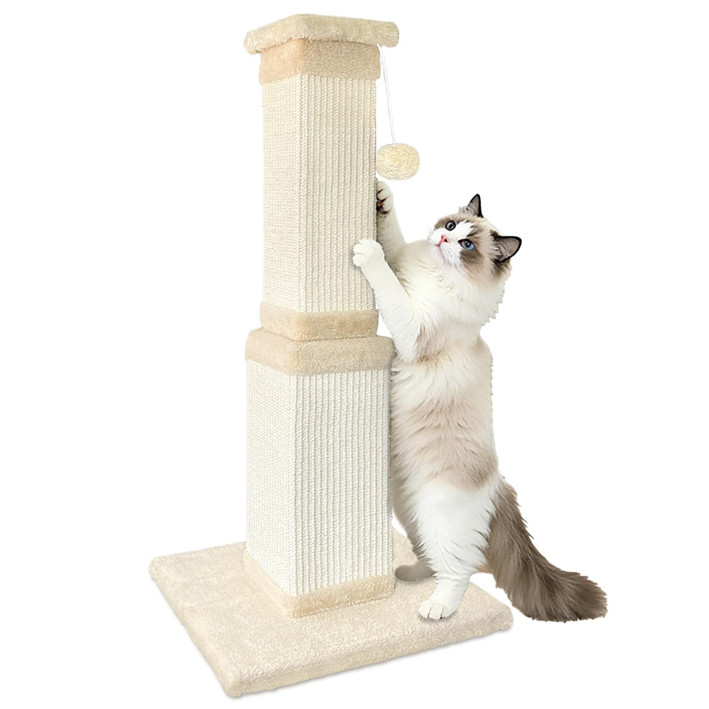 AGYM poste rascador alto para gatos grandes, ideal para estirarse sin dañar muebles