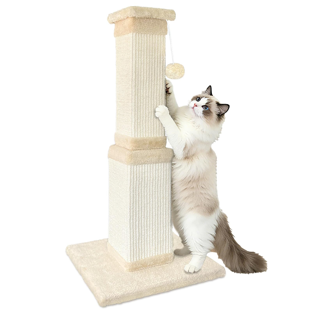 AGYM poste rascador alto para gatos grandes, ideal para estirarse sin dañar muebles