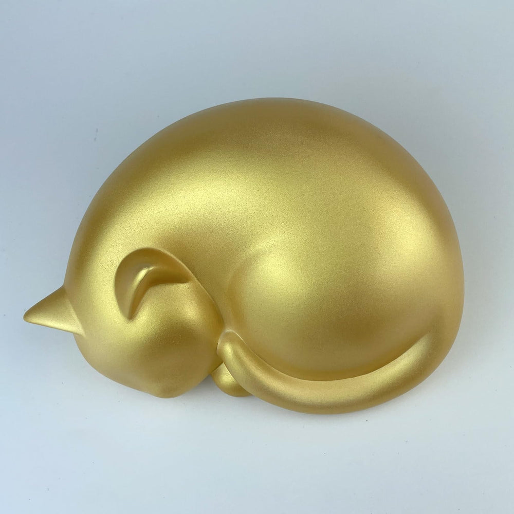 AHAILUOO urna memorial gato dormido, diseño sereno para recordar con dignidad