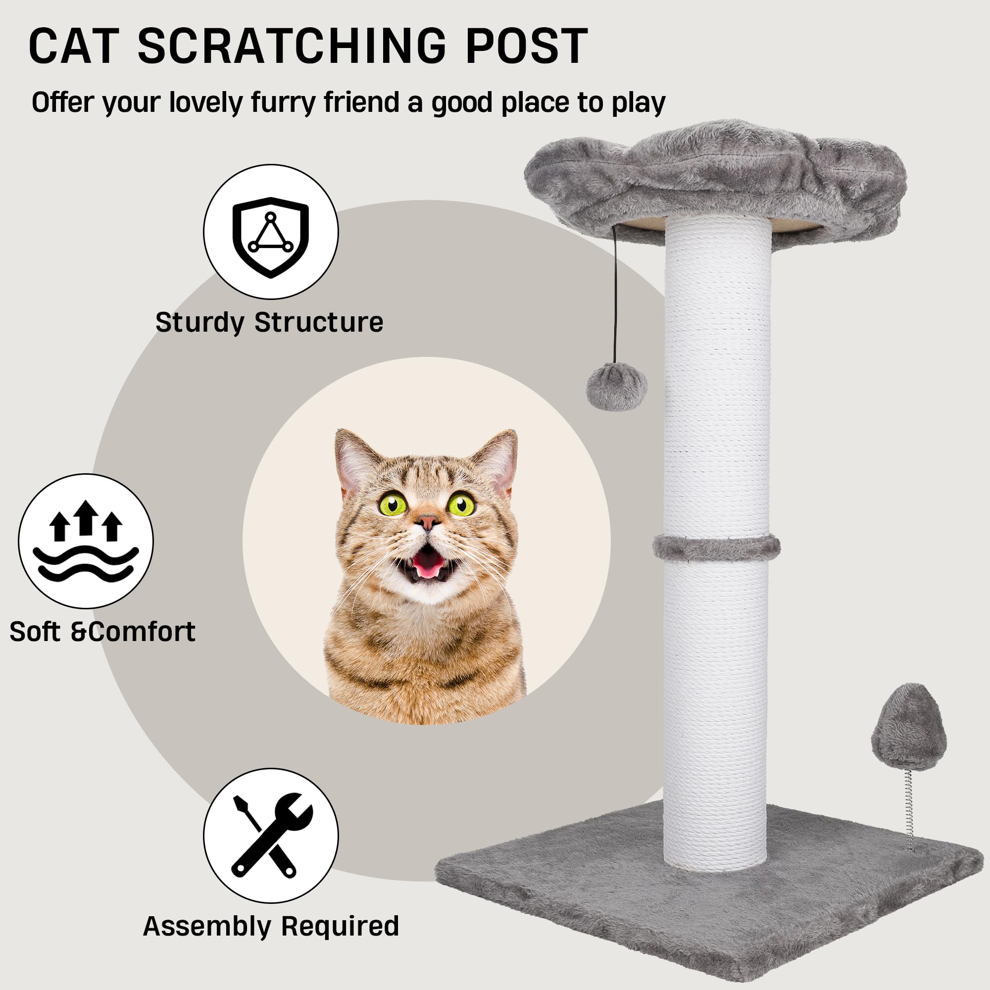 Ahomdoo diseño moderno gris, mueble para gatos que combina estética y función