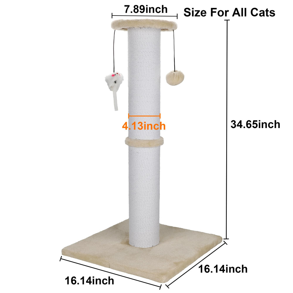 Ahomdoo poste gato con sisal grueso para rayado duradero