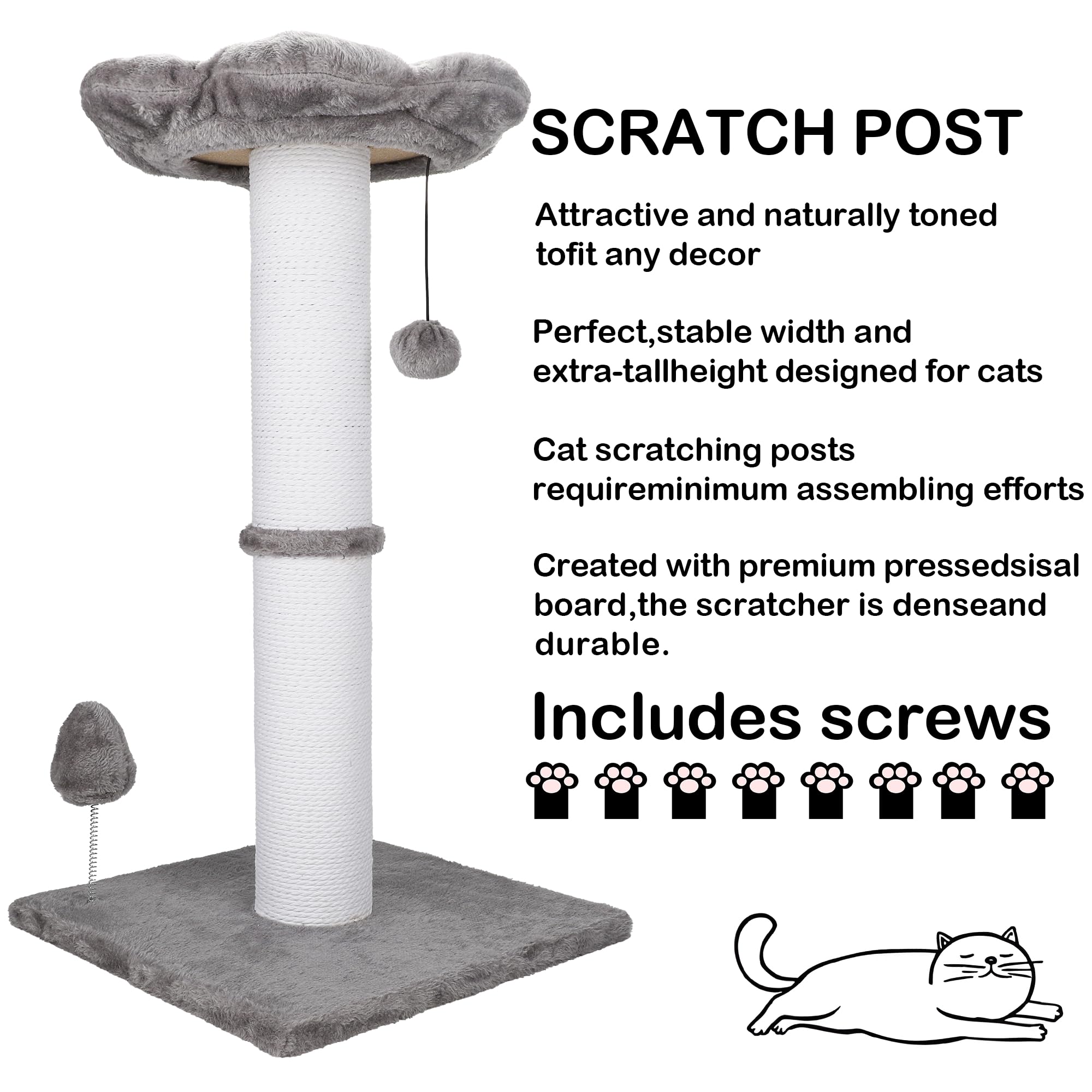 Ahomdoo uso interior para gatos, perfecto para áreas de juego y descanso
