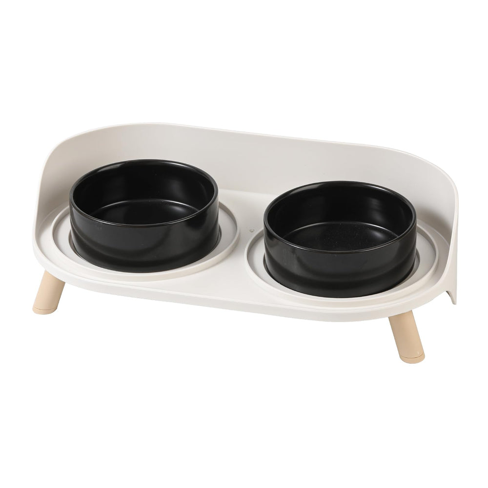 AHX cuencos elevados de ceramica para gatos, 480 ml, para comida y agua.
