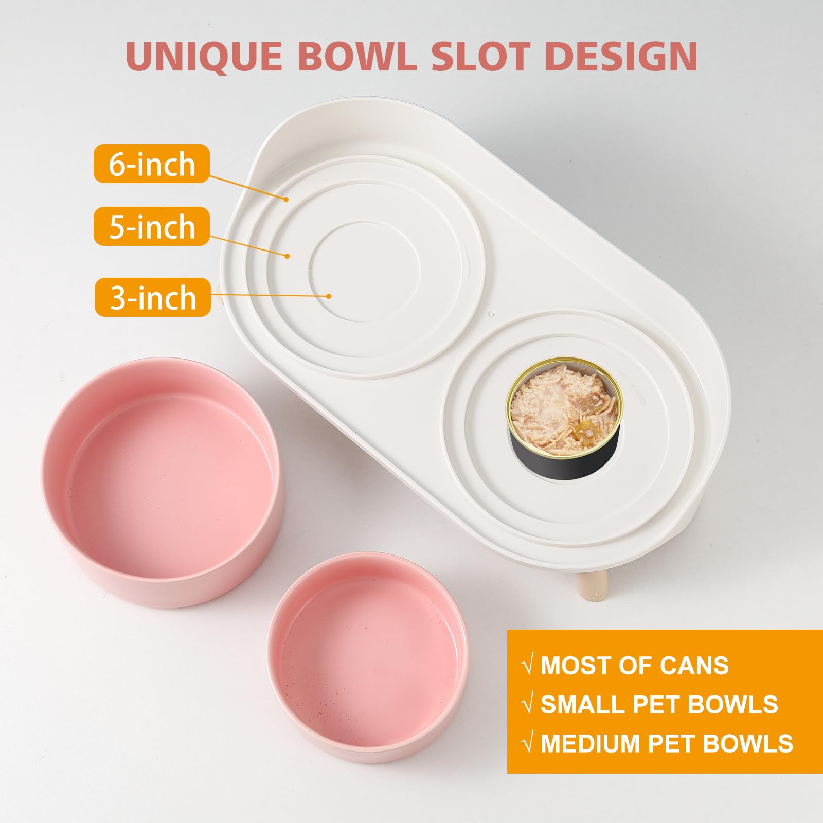 Uso diario AHX: plato elevado para gatos y perritos