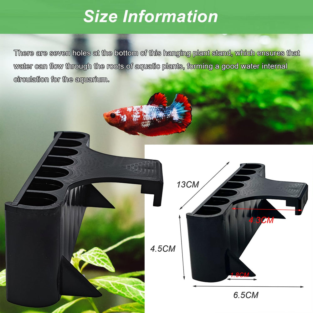 Aidmi portaplanta acuario acabado negro elegante para un estilo sobrio