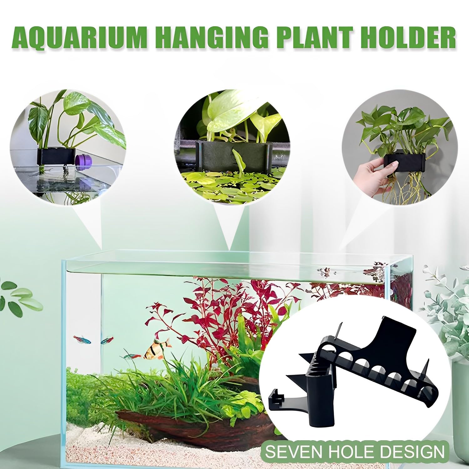 Aidmi portaplanta para acuario uso versátil para helechos loto y plantas acuáticas