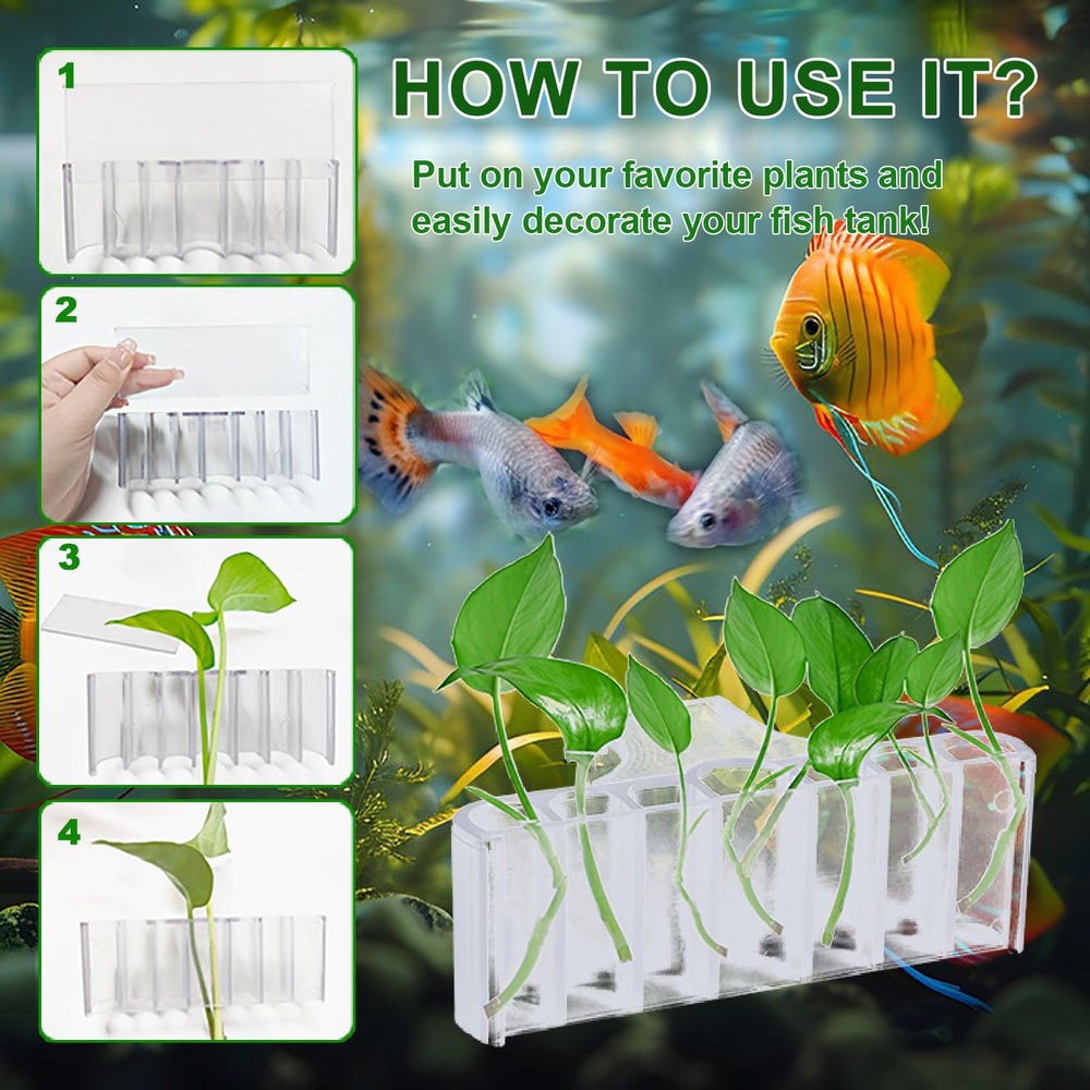 Aidmi-soporte-plantas-transparente-acuario, diseño limpio que realza la decoración.