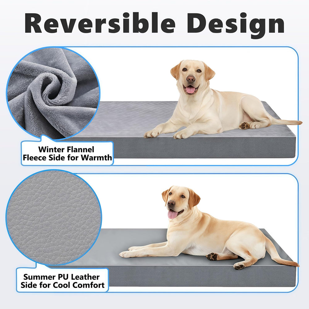 Superficie reversible de felpa y cuero sintético para todas las estaciones.