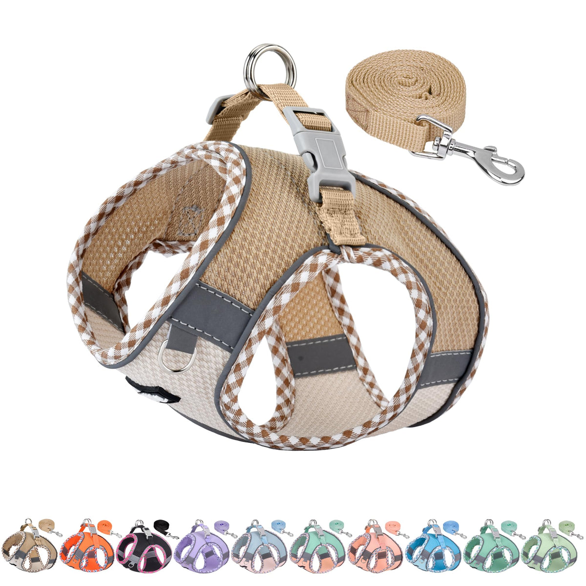 Aiitle arnés para perro pequeño, jacquard transpirable, comodidad diaria en paseos.