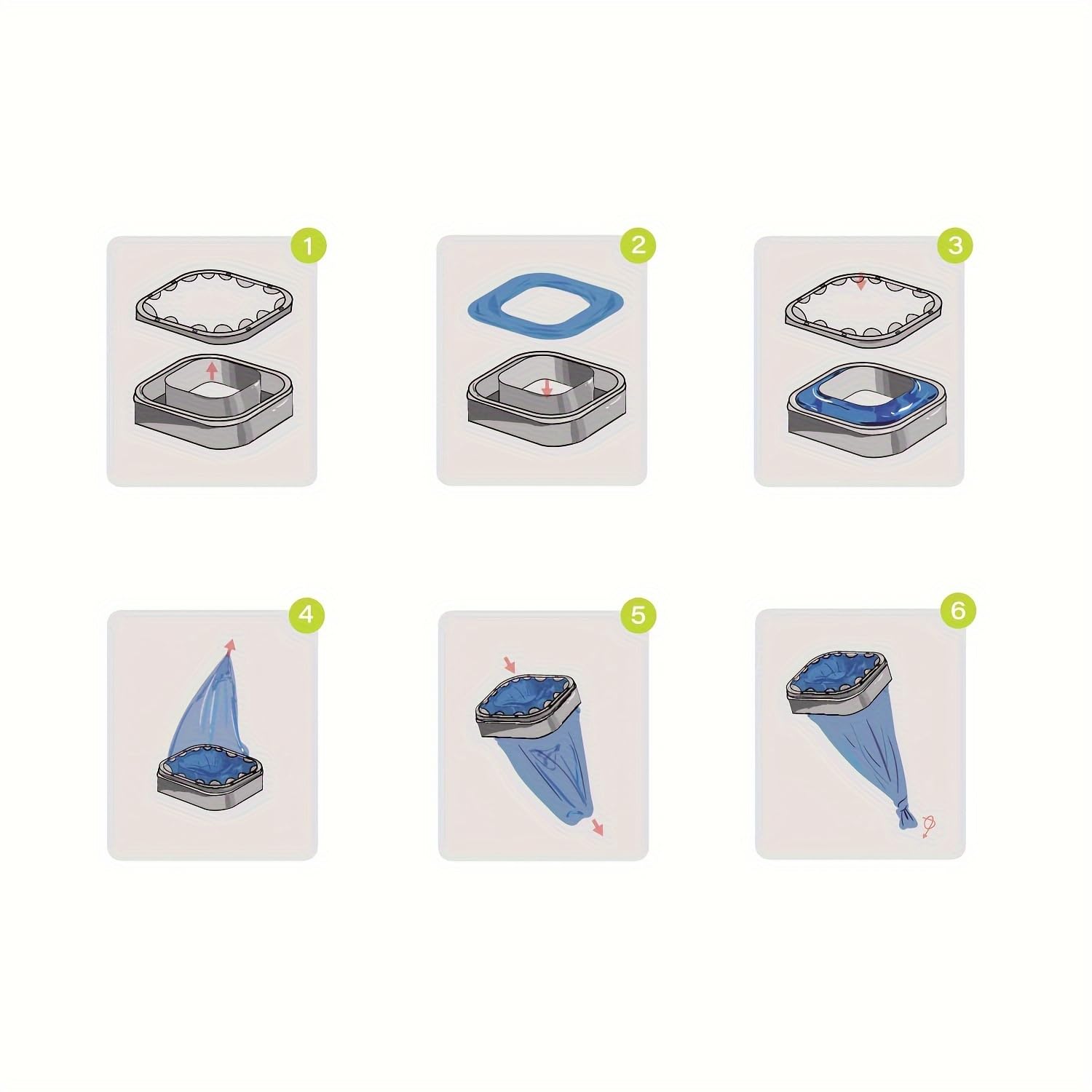 AIMIDODO cartucho-reutilizable-litter-genie recambio práctico para uso diario