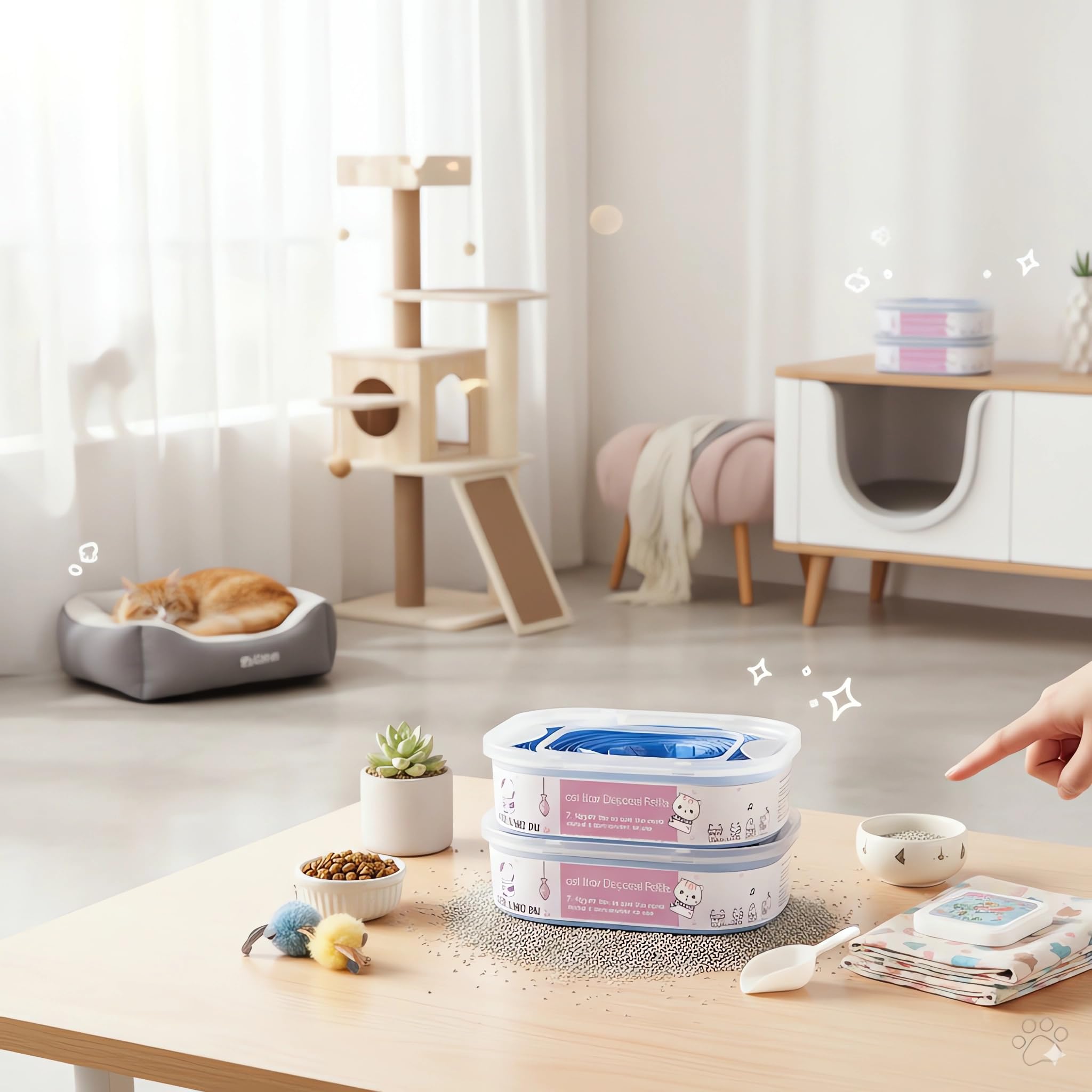 AIMIDODO compatibilidad con recargas Pet Genie para cubeta facilita reemplazo