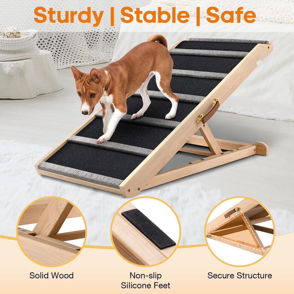 AIMSEAL rampa para perros, alturas ajustables para sofás altos y camas.