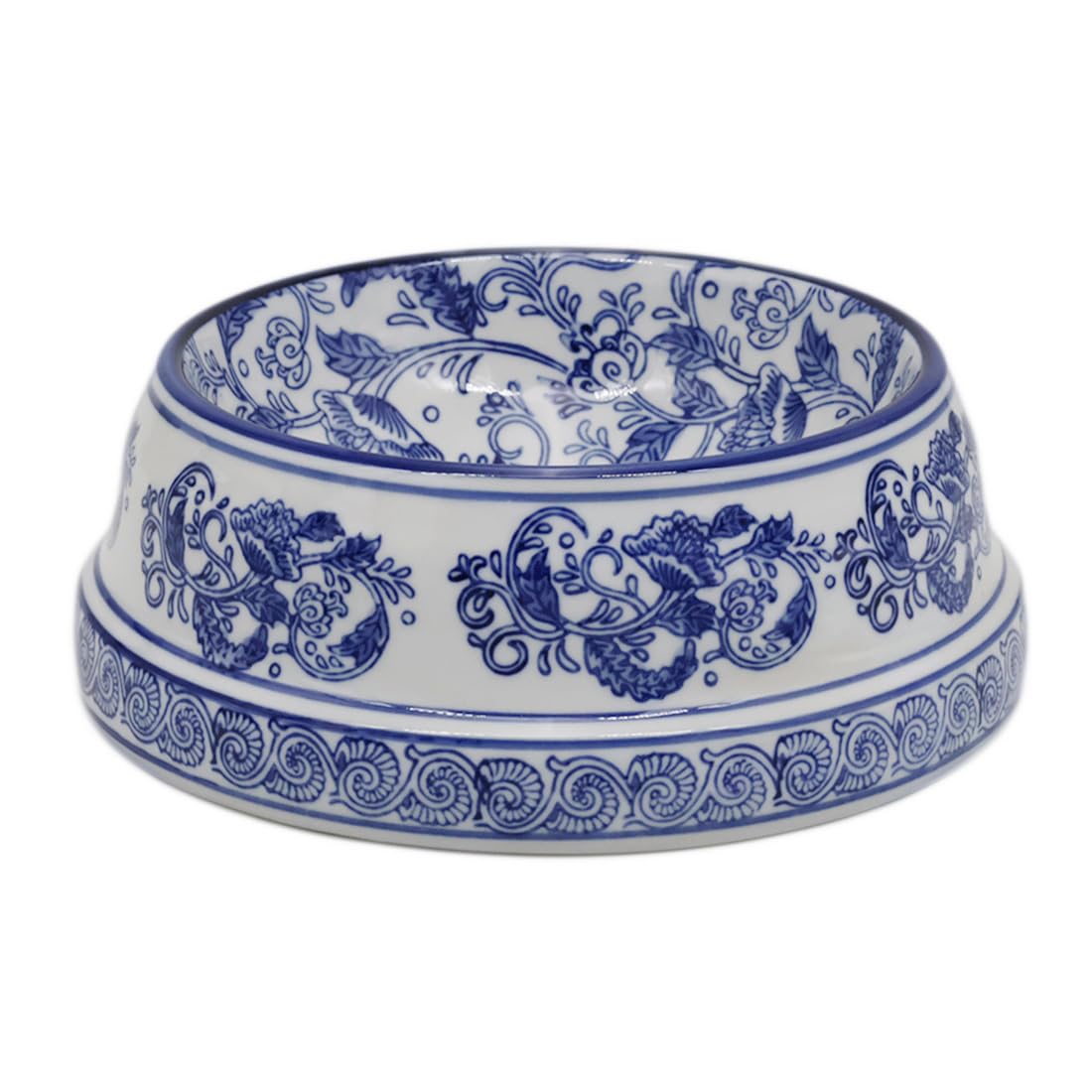 Aimusego Basics bol cerámico azul y blanco con diseño chinoiserie visto de frente