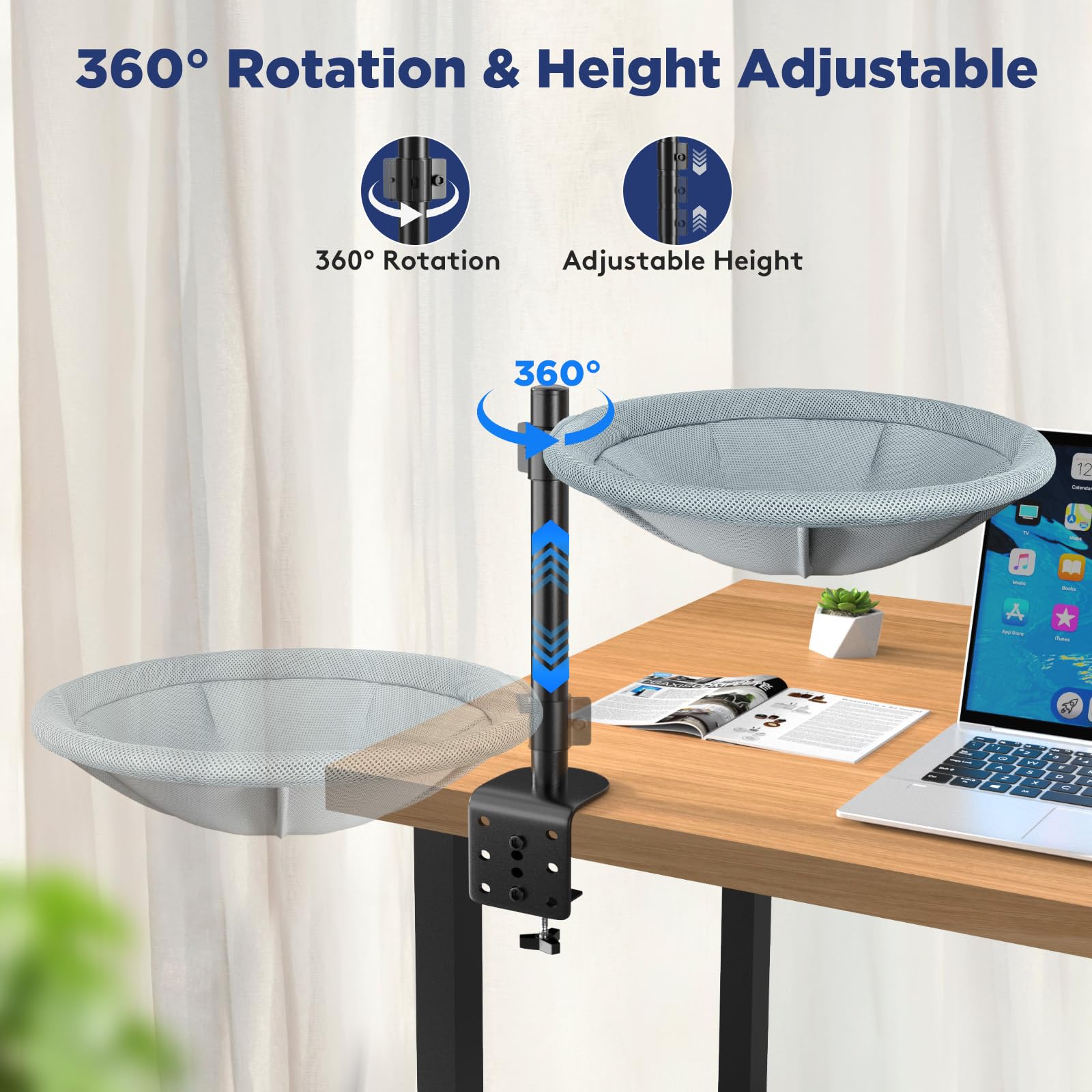 Rotación 360° de AIPERRO para mayor versatilidad y juego.