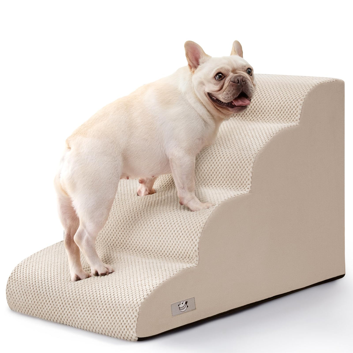 Airpanda escaleras para perro de 4 pasos para la cama, facilita subir.