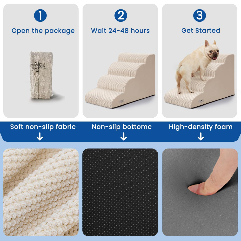 Airpanda escaleras para perro, montaje rápido y sencillo.