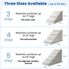 Airpanda escalones 4 pasos para cama media, ideal para mascotas