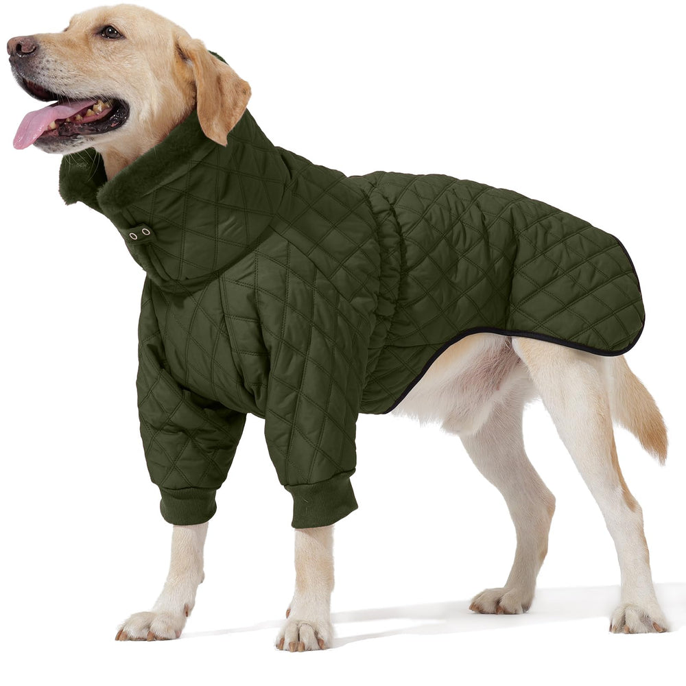 AITOLI abrigo para perro con cremallera trasera ofrece calor y protección.
