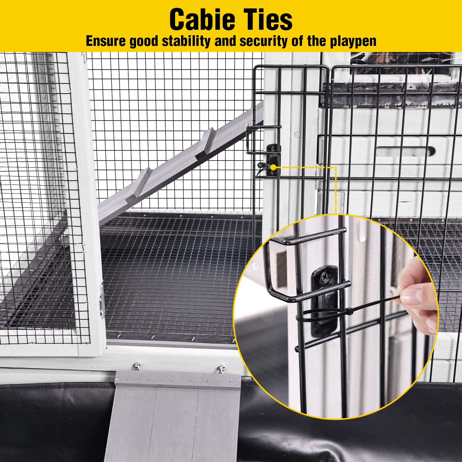 Aivituvin extensión para jaula de conejos, solución modular