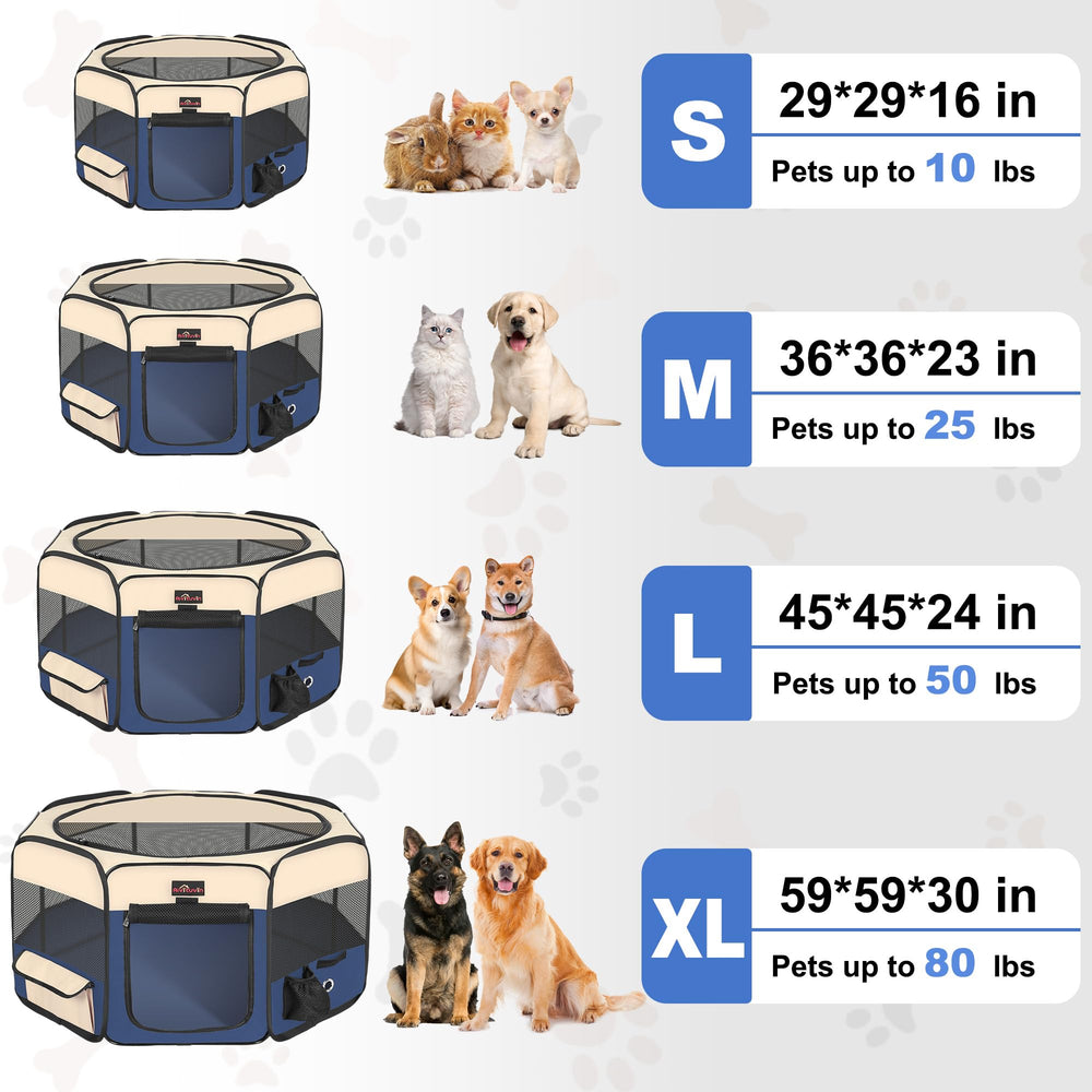 Aivituvin cercado con tamaños disponibles para mascotas pequeñas y grandes