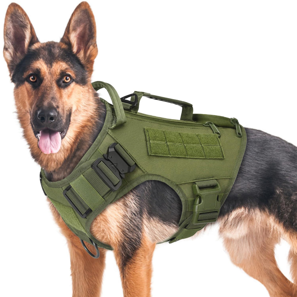 AIWAI arnés-mochila-perro-táctico-lado, ideal para paseos y entrenamiento.