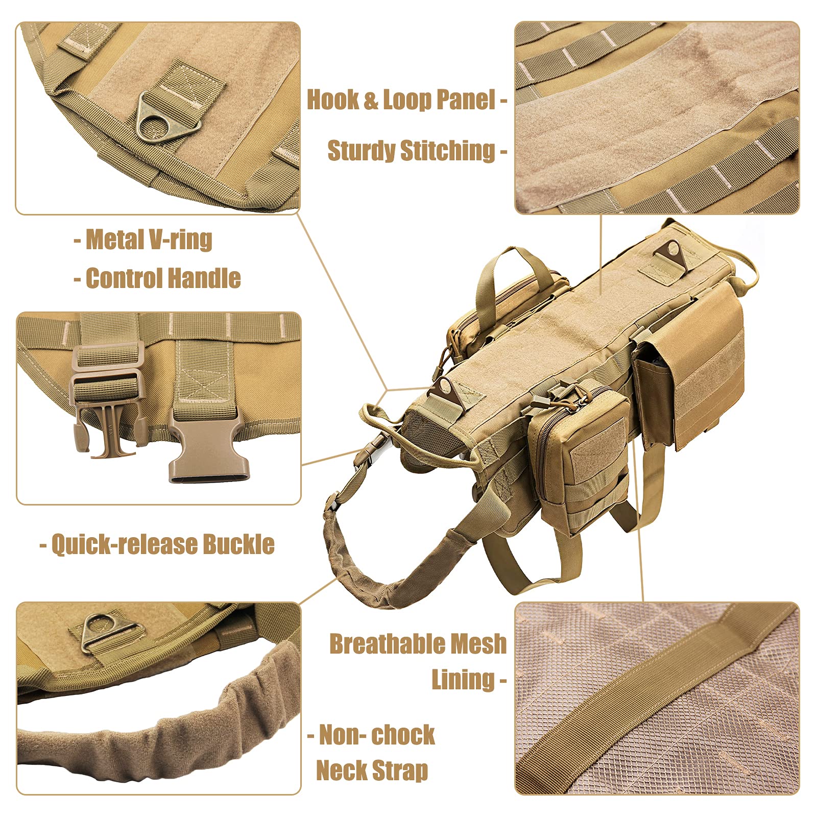 AIWAI bolsas extraíbles, ideal para llevar accesorios y primeros auxilios.