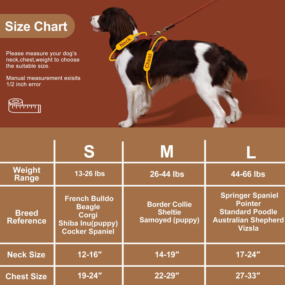 AKAILEA arnés ajustable para perros pequeños, talla pecho 48-60 cm.