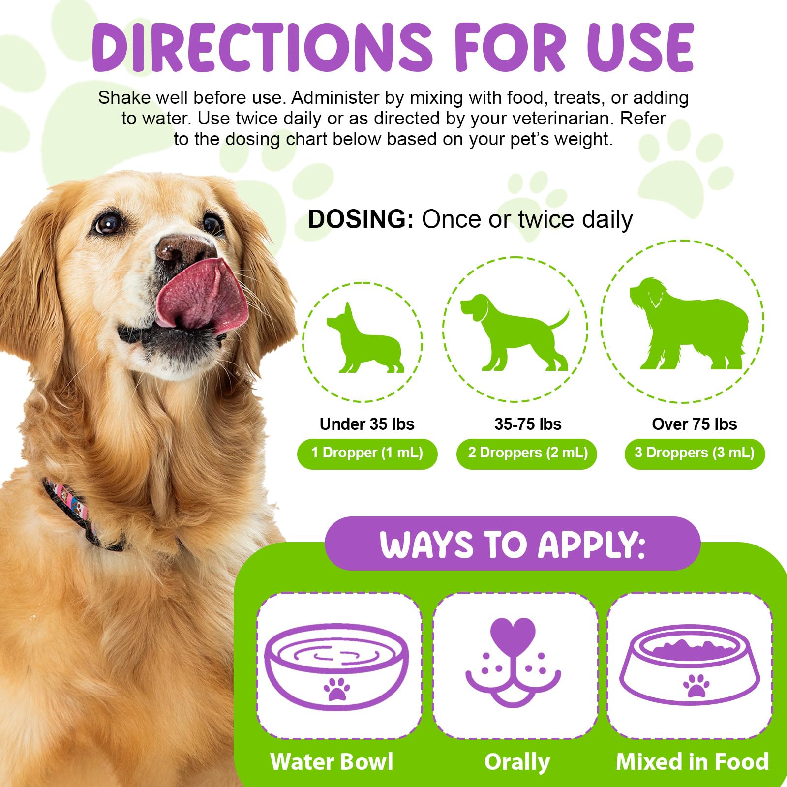 Akareni Probiotico para perros, uso fácil con cuentagotas.
