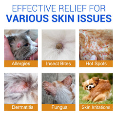 Spray de hidrocortisona Akareni para dermatitis en mascotas.