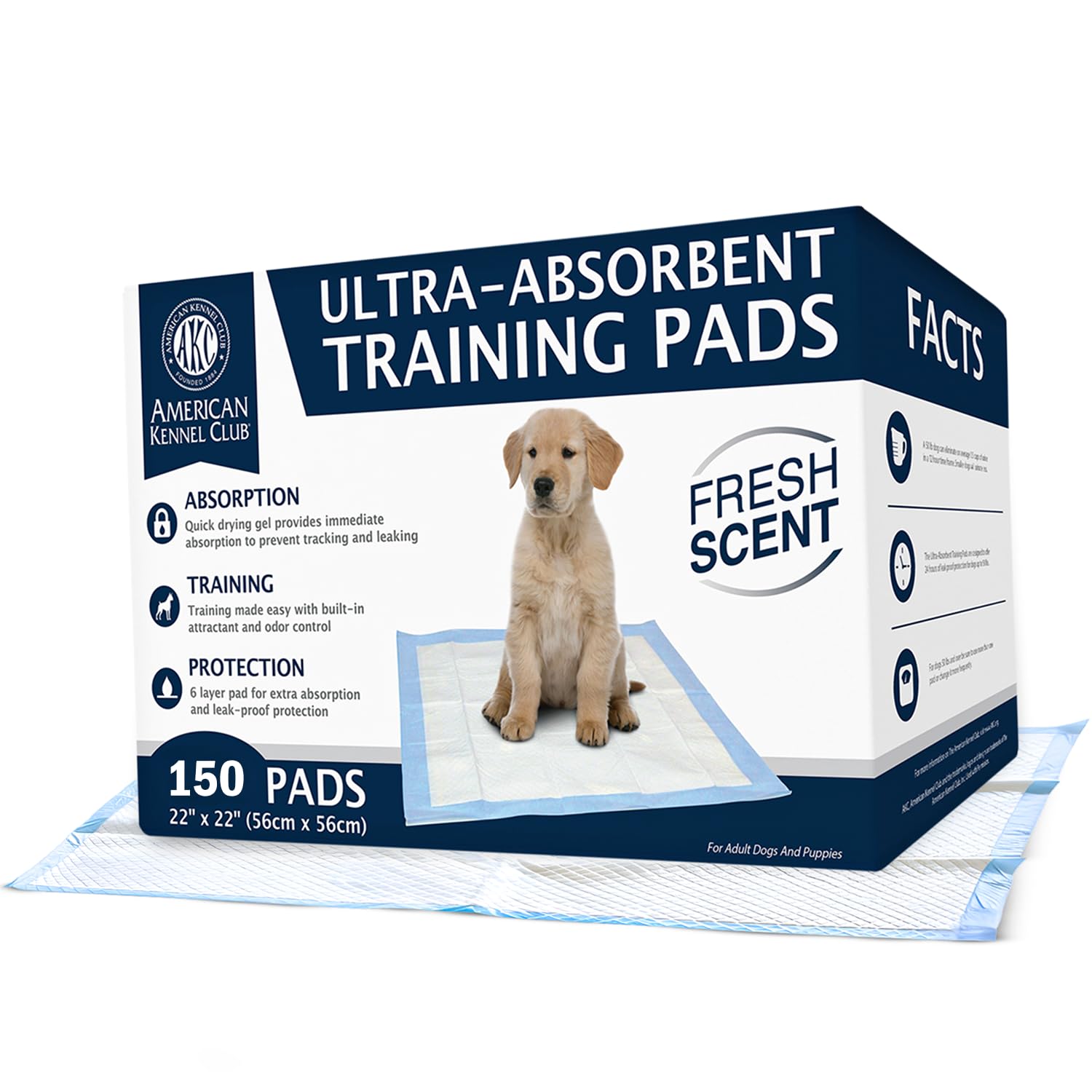 Almohadillas AKC olor fresco para uso en interiores, ideal para entrenamiento diario.