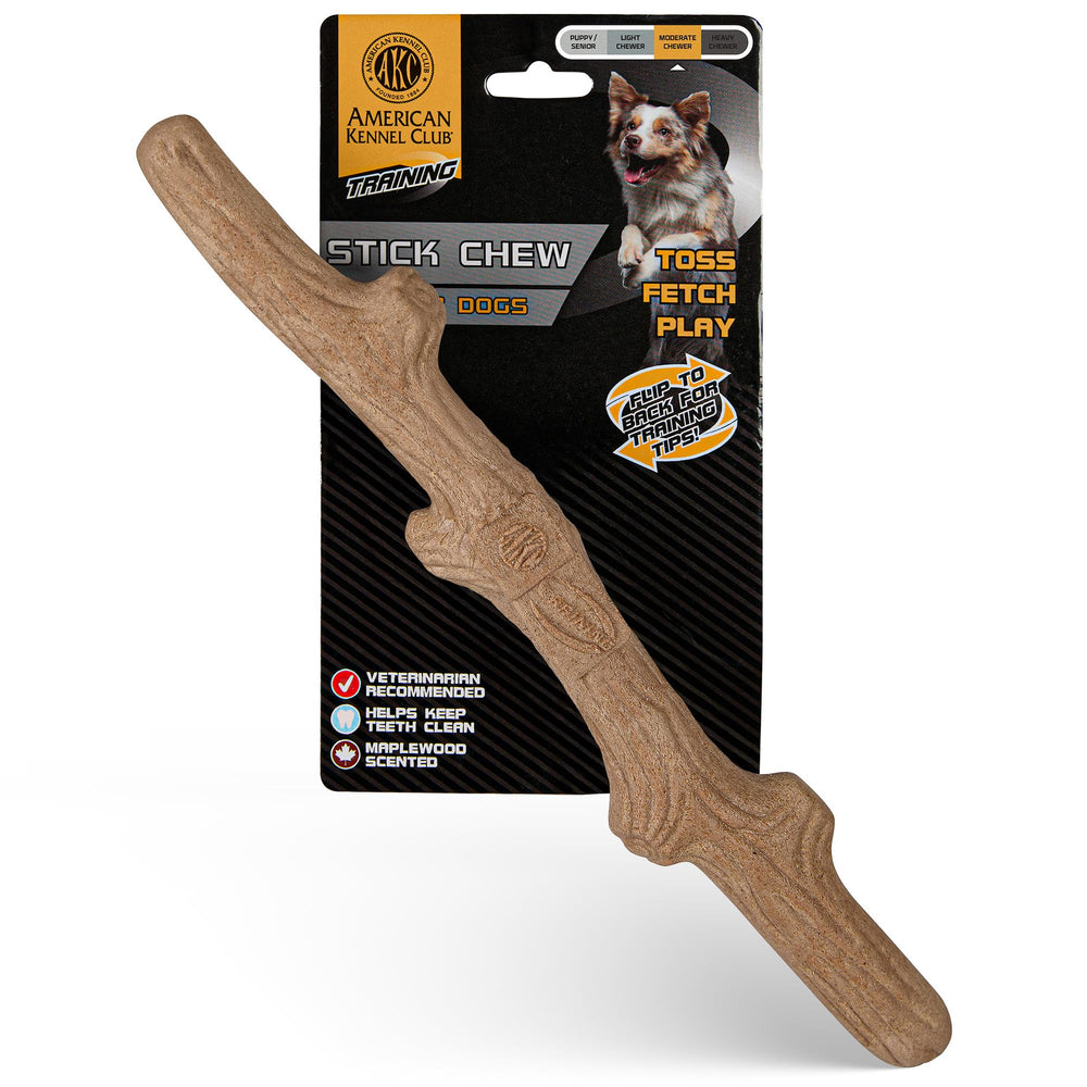 AKC Training: juguete masticable con palo de madera arce para entrenamiento y juego.