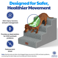 Superficie antideslizante de las escaleras AKC para mayor seguridad.