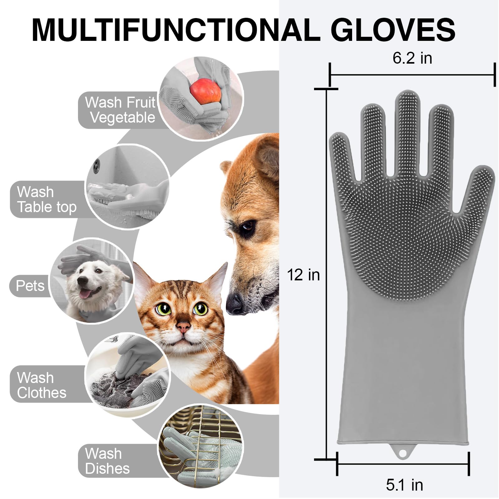 Guantes AKEISHE con funda de almacenamiento para mantenerlos juntos.