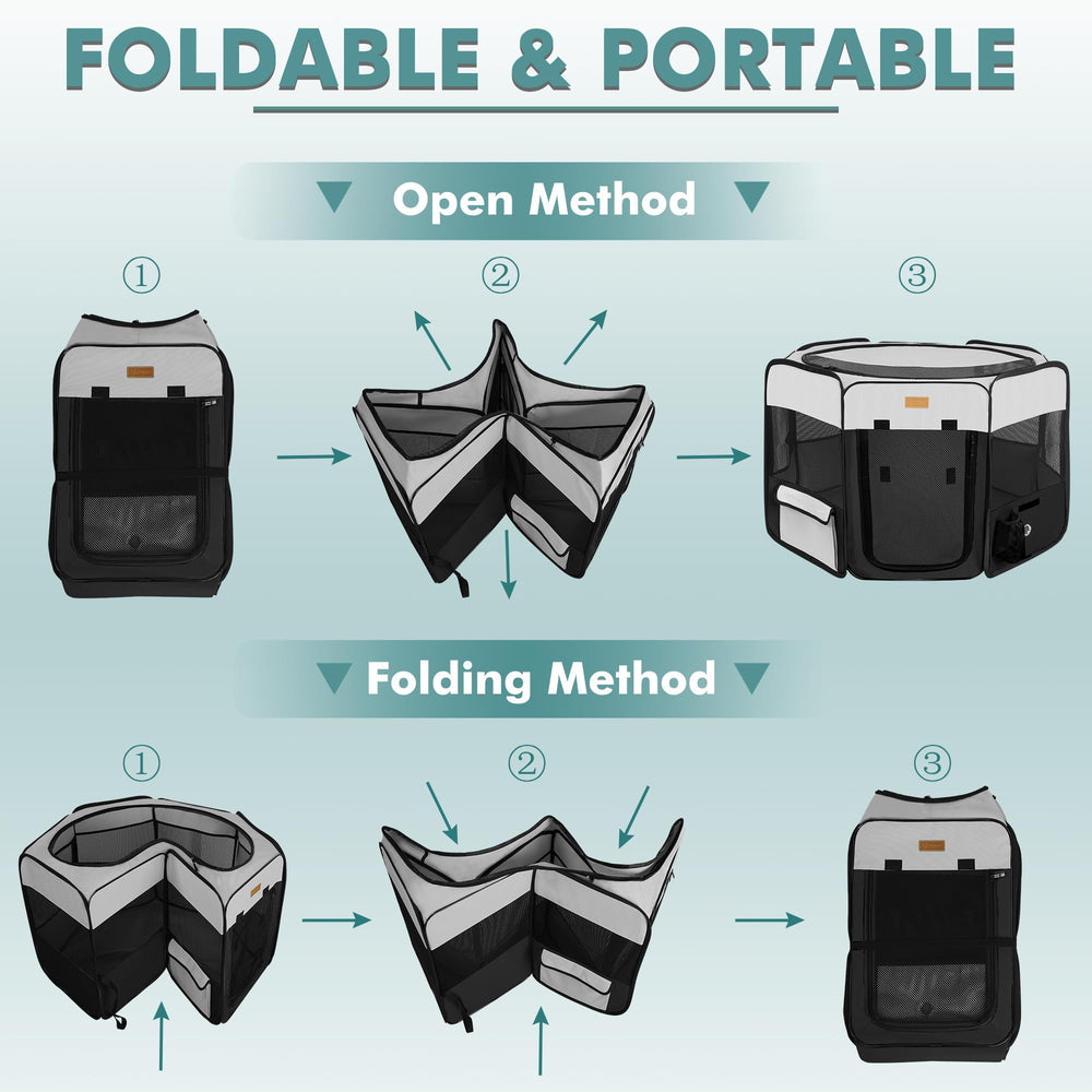 Bolsillos laterales Akinerri para accesorios, agua y juguetes dentro de la jaula.