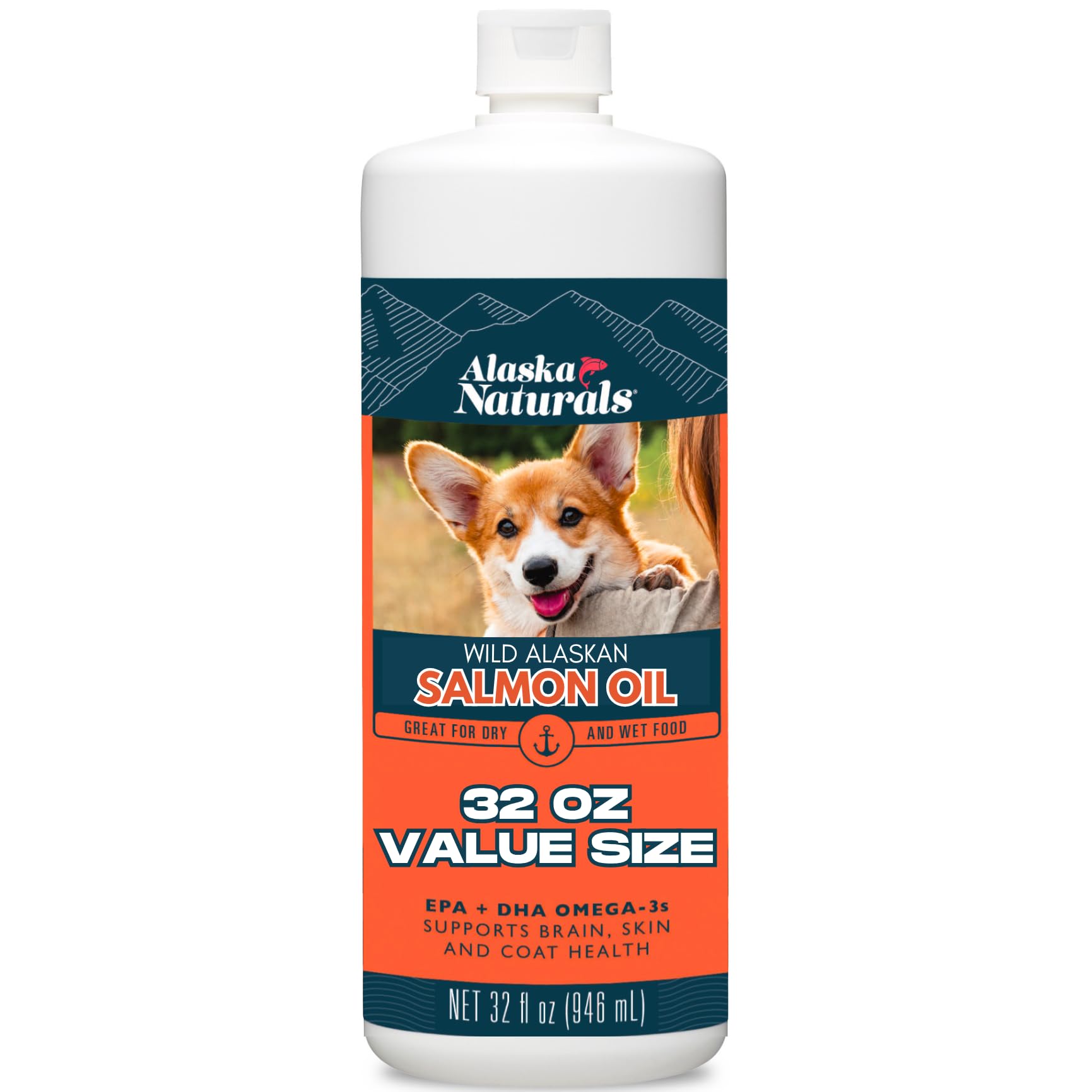 Alaska Naturals aceite salmón salvaje en botella para piel y pelaje