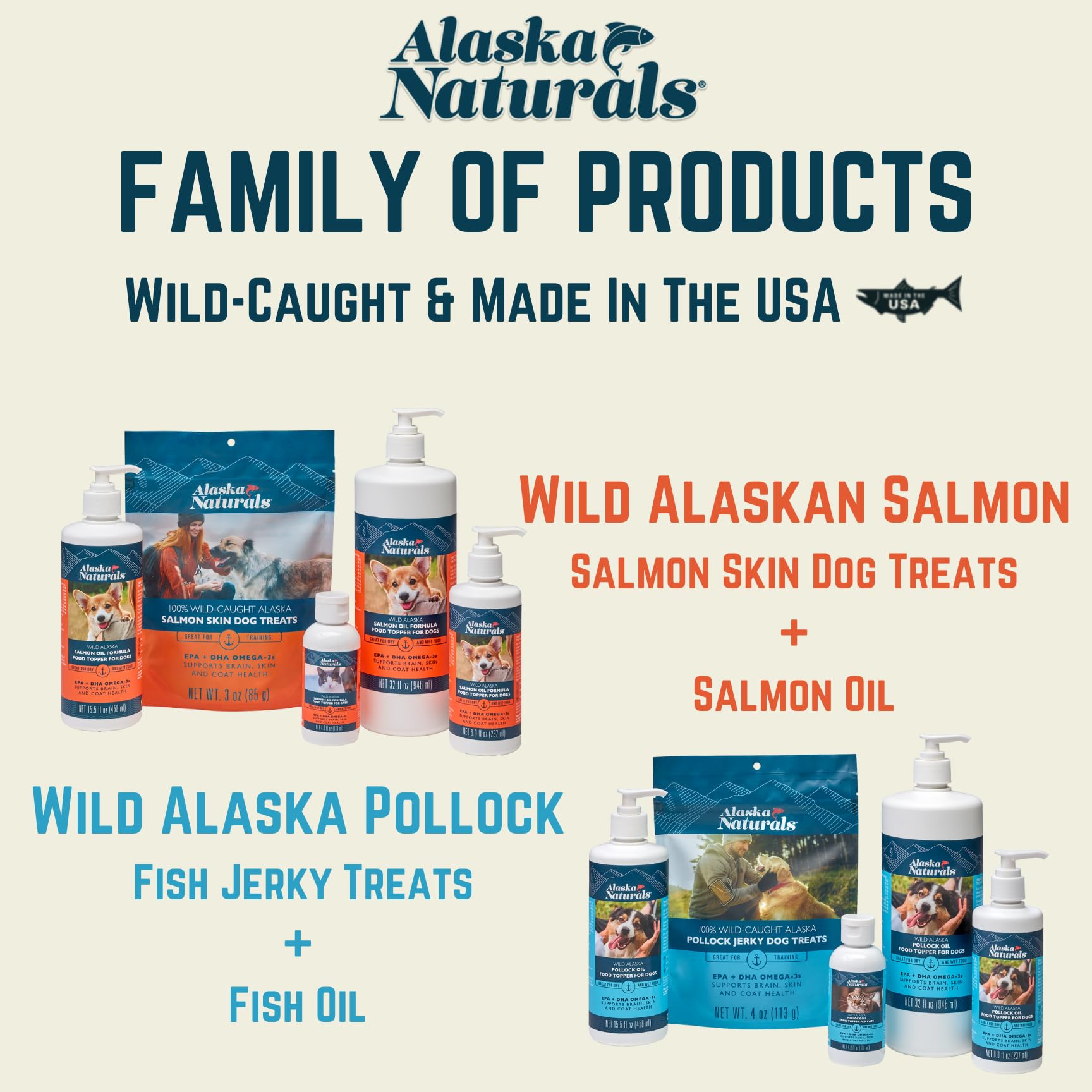 Alaska Naturals ingredientes salmón y abadejo, fórmula simple