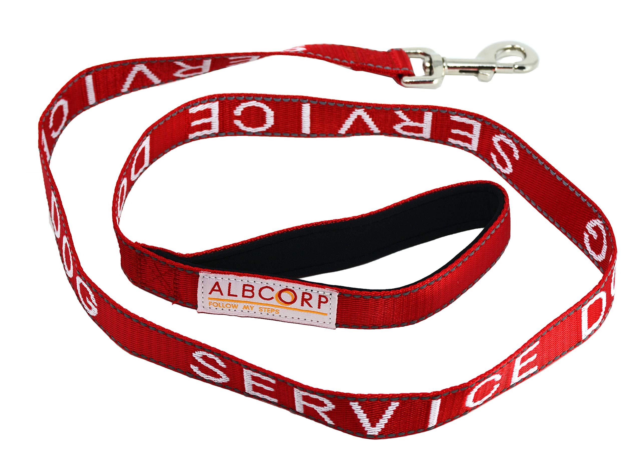 Albcorp Correa para perro de servicio bordada identifica claramente su función.