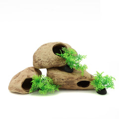 ALEGI cuevas de piedra cerámica apilables para acuario, refugio natural para peces pequeños