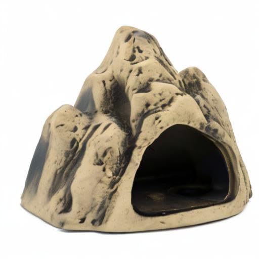 ALEGI Montaña cerámica, textura realista para decoración atractiva del tanque