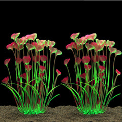 ALEGI plantas artificiales para acuario, 16 pulgadas, ofrecen refugio y color vibrante.