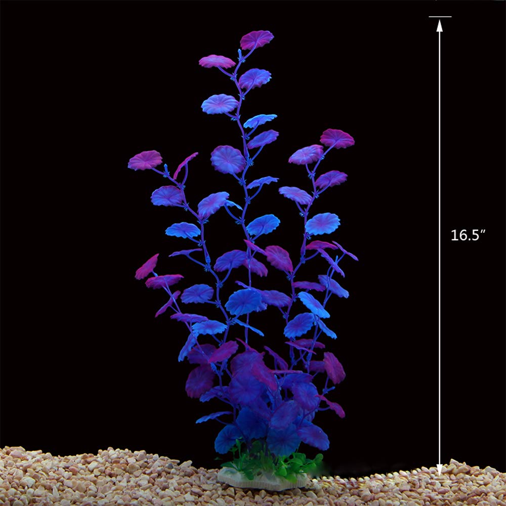 ALEGI decoraciones para acuario de 12 pulgadas con base pesada, estable