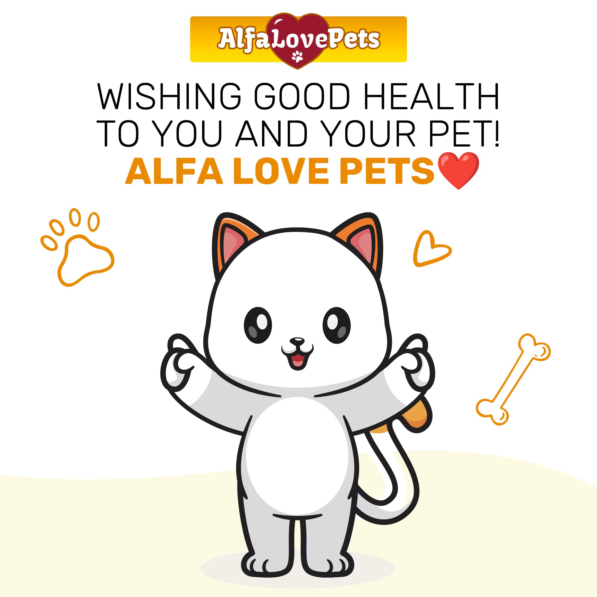 Frasco de Alfa Love Pets cuidado diario de articulaciones en gatos