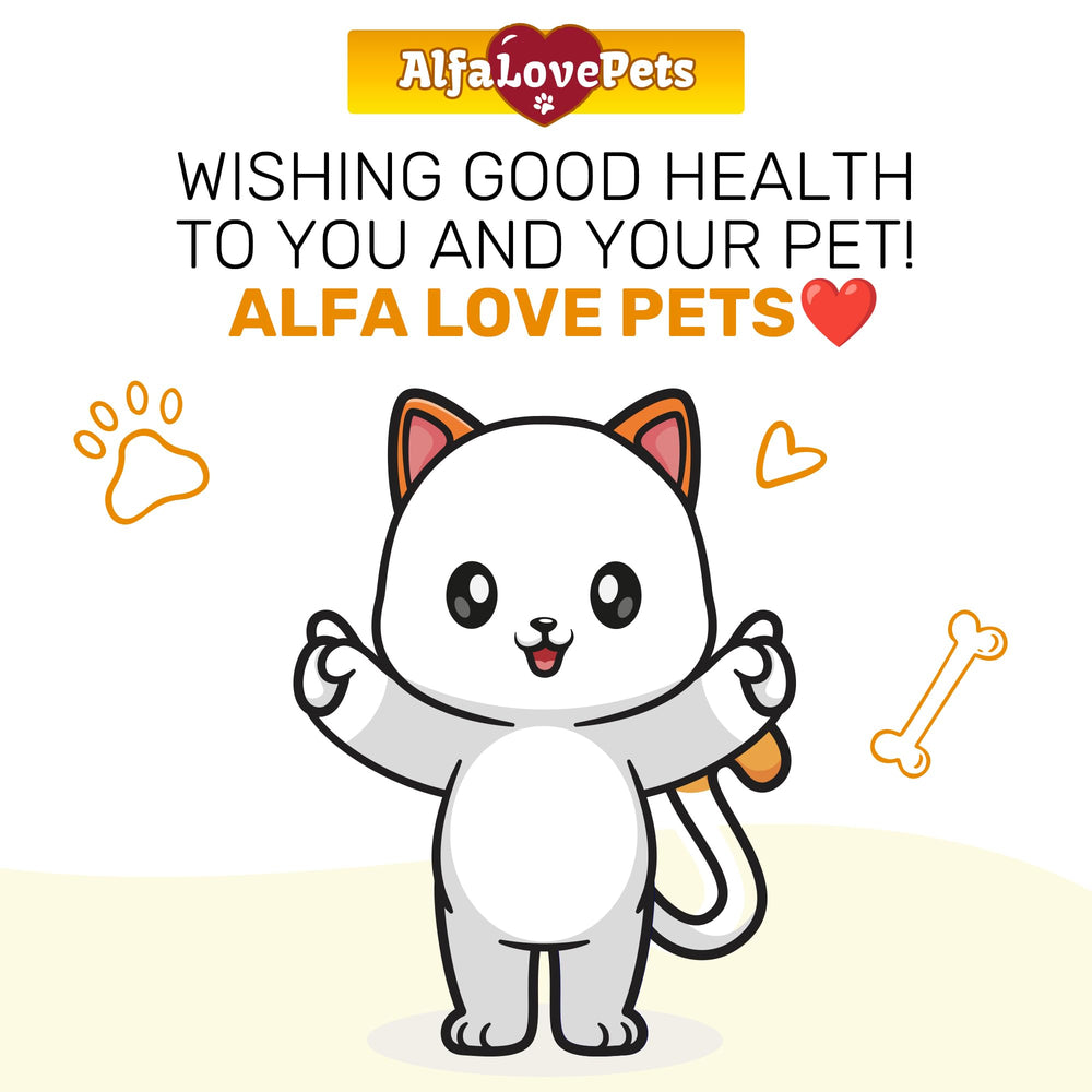 Frasco de Alfa Love Pets cuidado diario de articulaciones en gatos