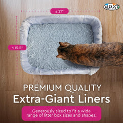 Alfapet liners para cajas grandes: dimensiones 37x18x1-5mil.