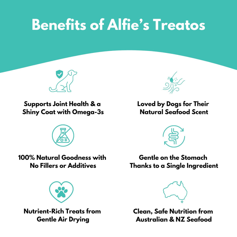 Piel de salmón entera ALFIE'S TREATOS sin aditivos para perros.